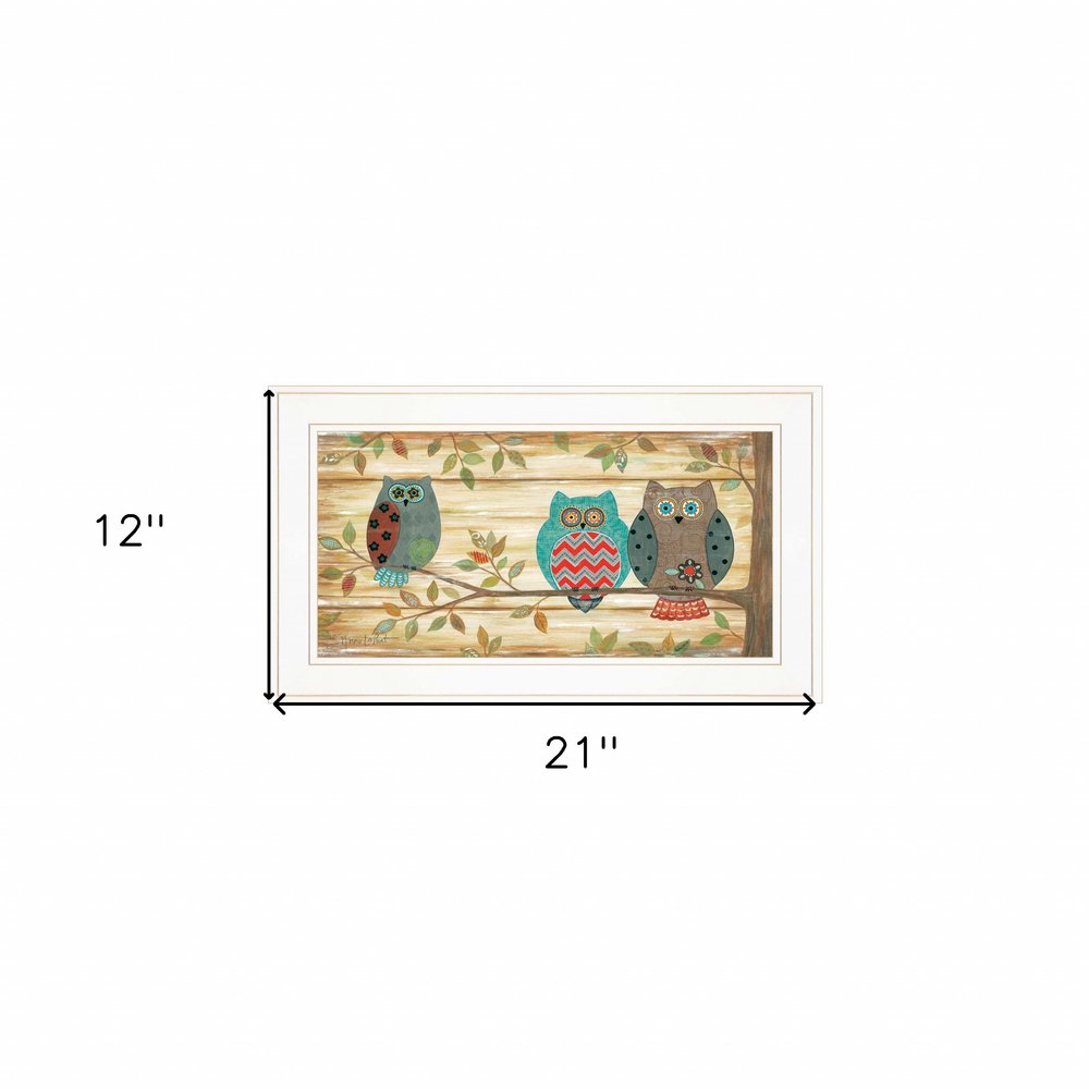 Three Wise Owls 2 White Framed Print Wall Art HomeRoots
