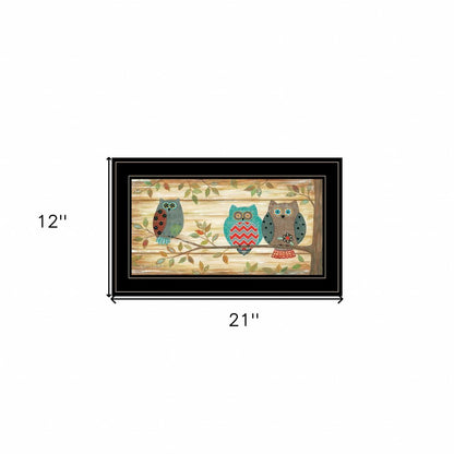 Three Wise Owls 4 Black Framed Print Wall Art HomeRoots