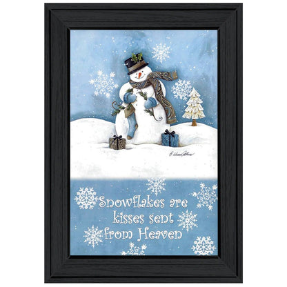 Trendy Snowman 2 Black Framed Print Wall Art HomeRoots