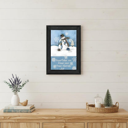 Trendy Snowman 2 Black Framed Print Wall Art HomeRoots