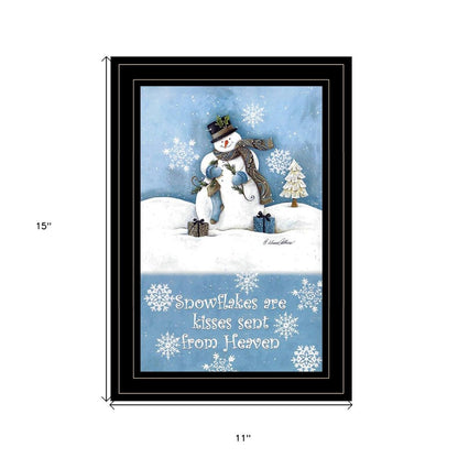 Trendy Snowman 3 Black Framed Print Wall Art HomeRoots