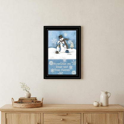 Trendy Snowman 3 Black Framed Print Wall Art HomeRoots