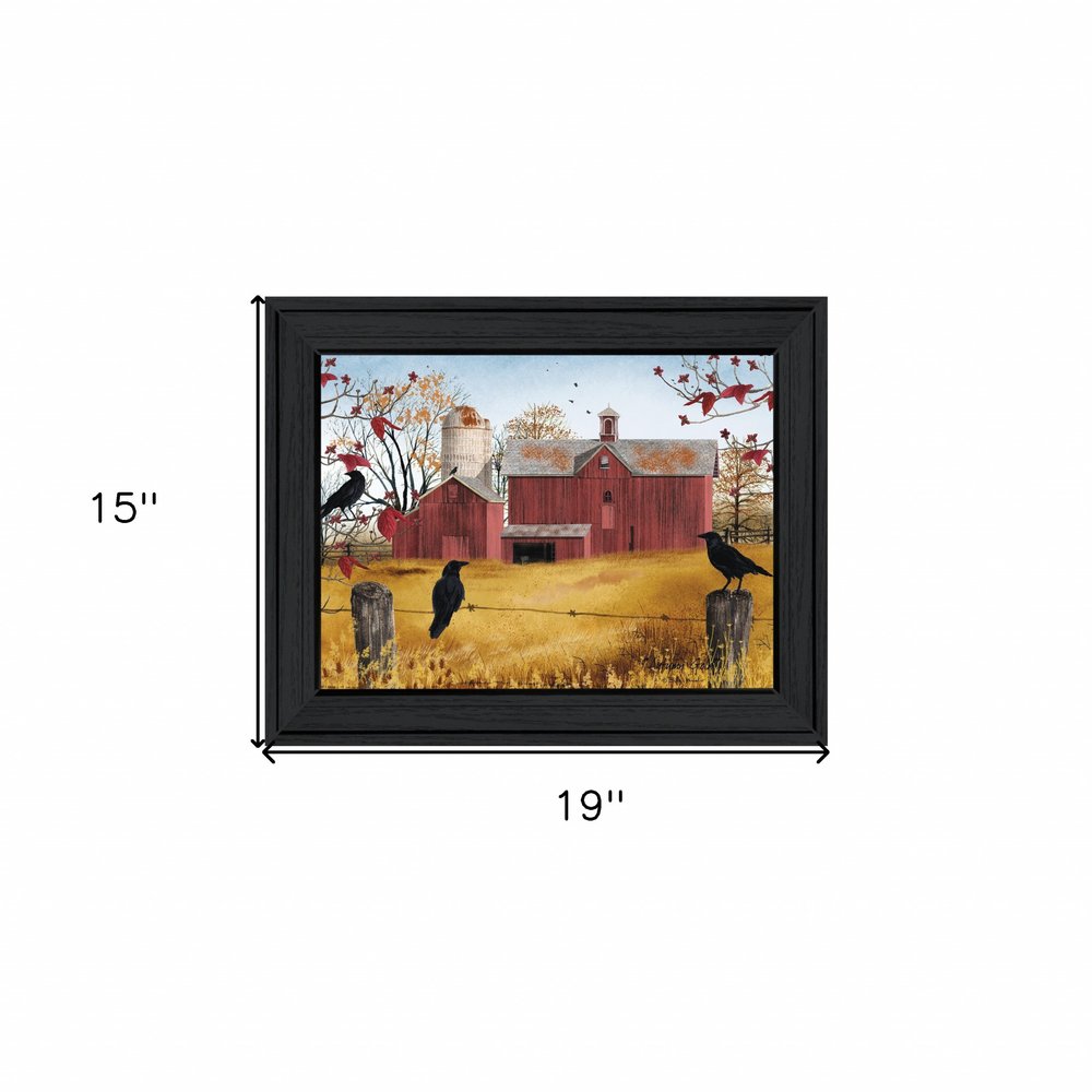 Autumn Gold 4 Black Framed Print Wall Art — view 3