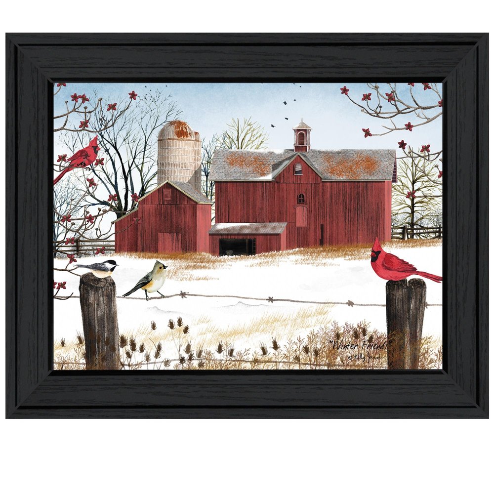 Winter Friends 4 Black Framed Print Wall Art HomeRoots