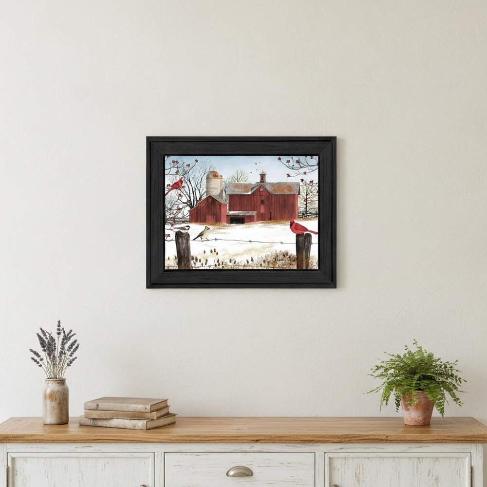 Winter Friends 4 Black Framed Print Wall Art — view 5