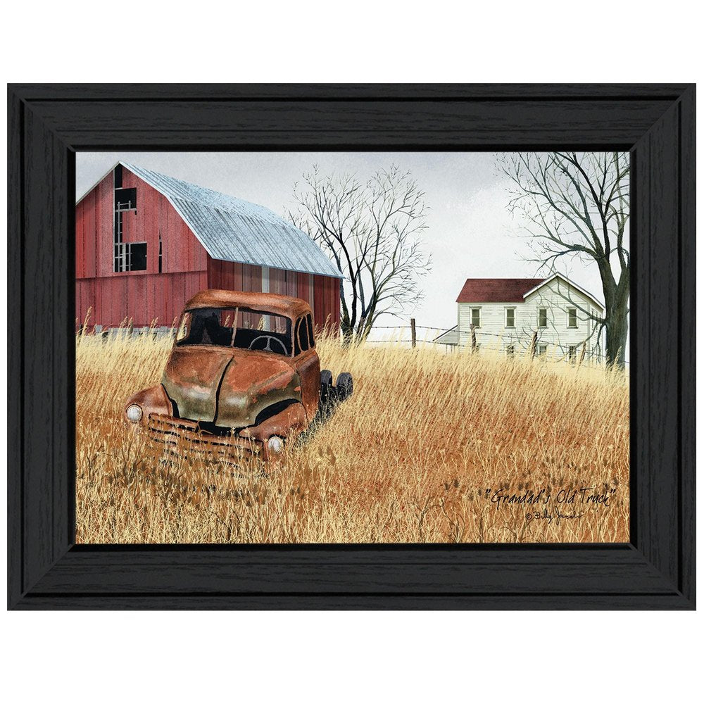 Granddads Old Truck 2 Black Framed Print Wall Art — view 1