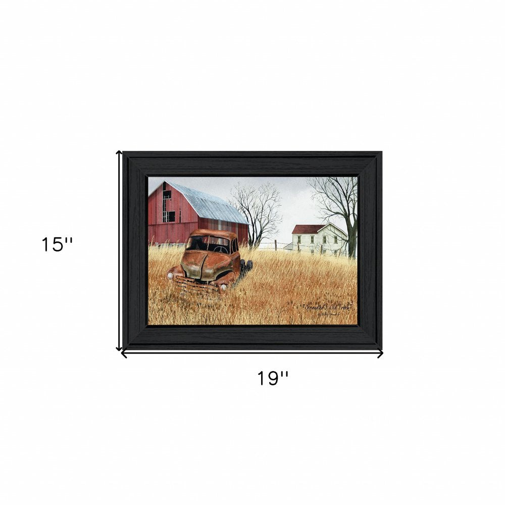 Granddads Old Truck 2 Black Framed Print Wall Art — view 4