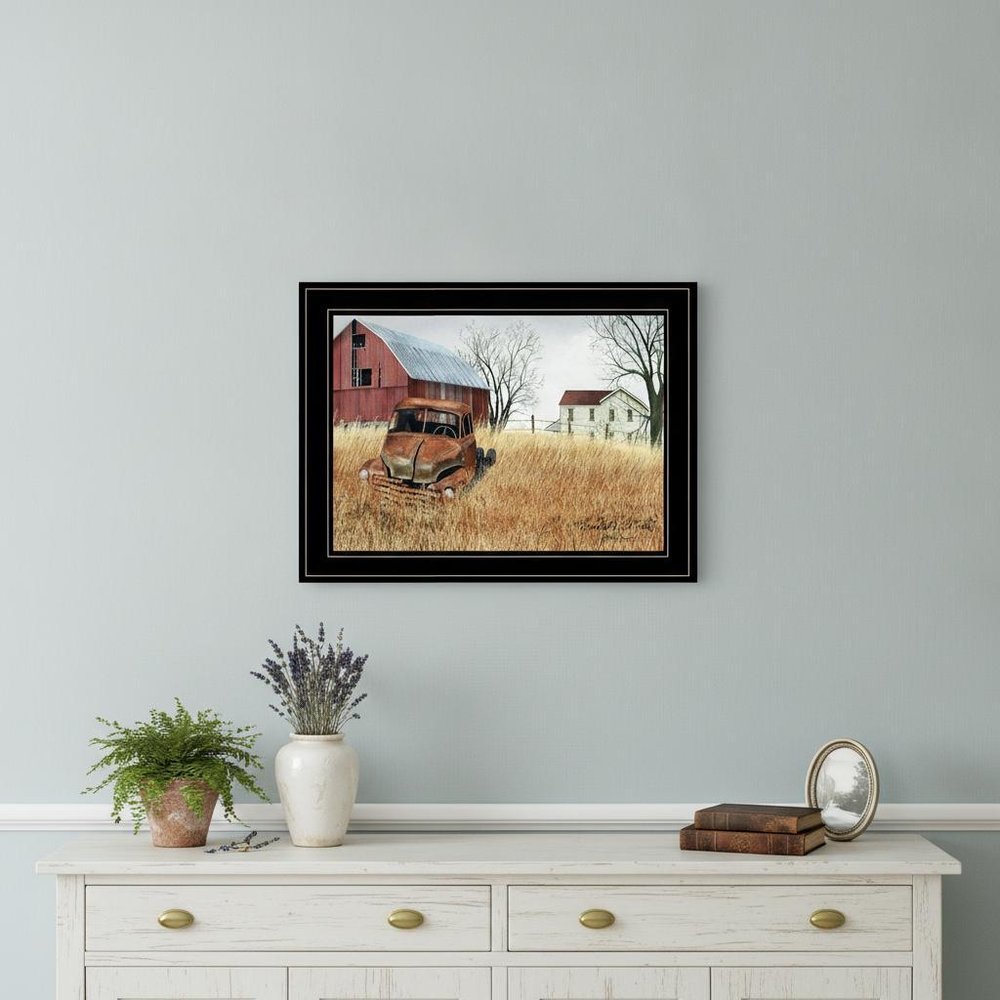 Granddads Old Truck 3 Black Framed Print Wall Art — view 6