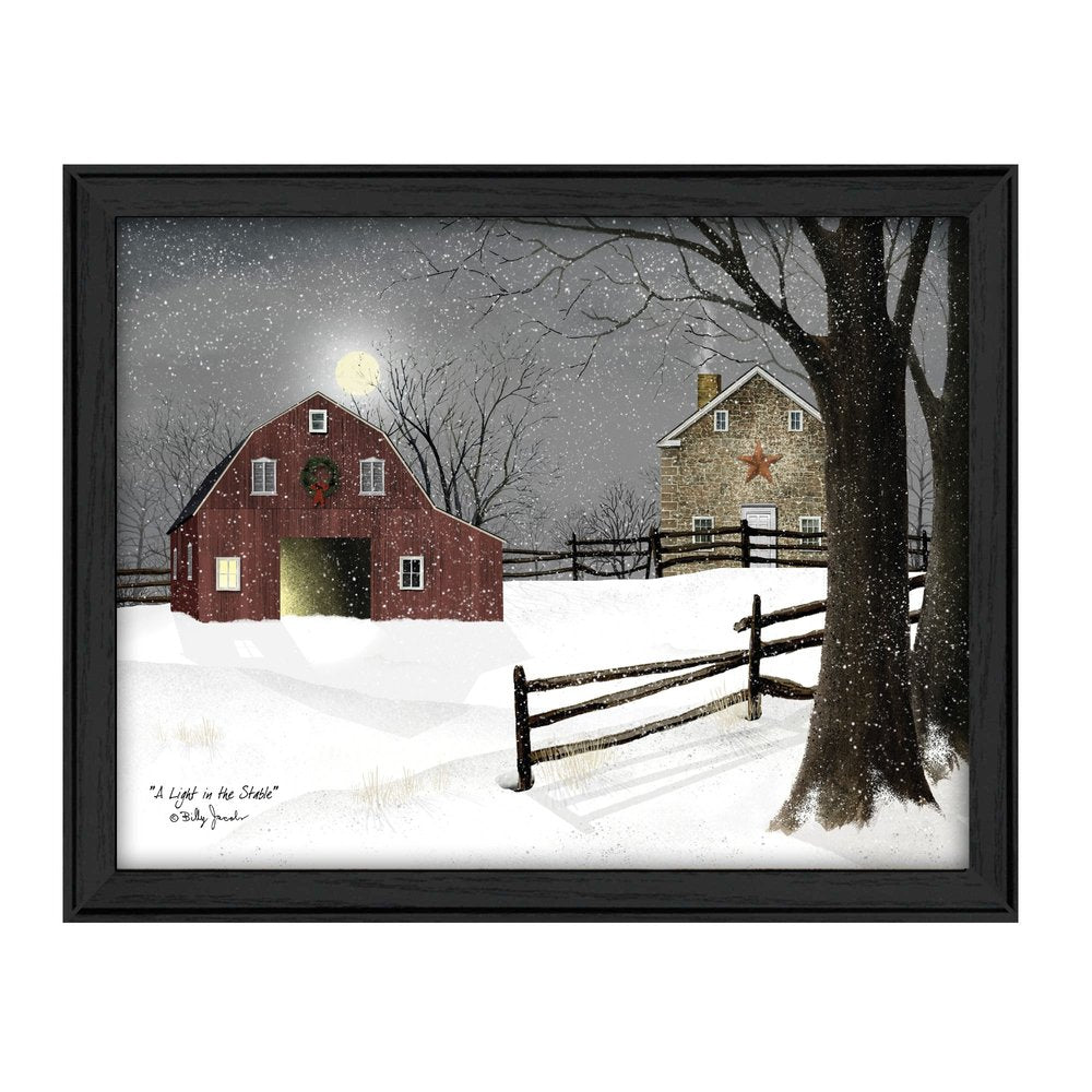 Light in the Stable 6 Black Framed Print Wall Art — view 1