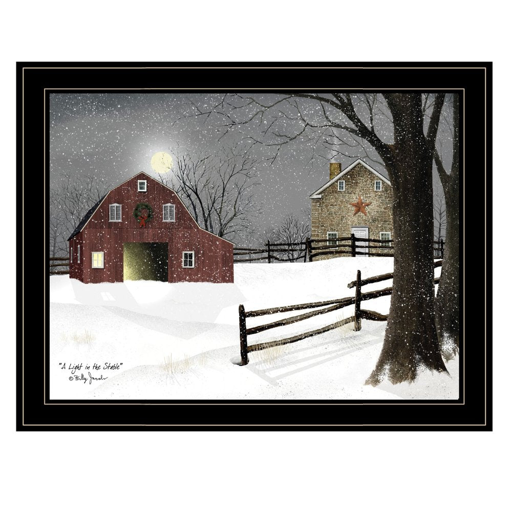 Light in the Stable 7 Black Framed Print Wall Art — view 1