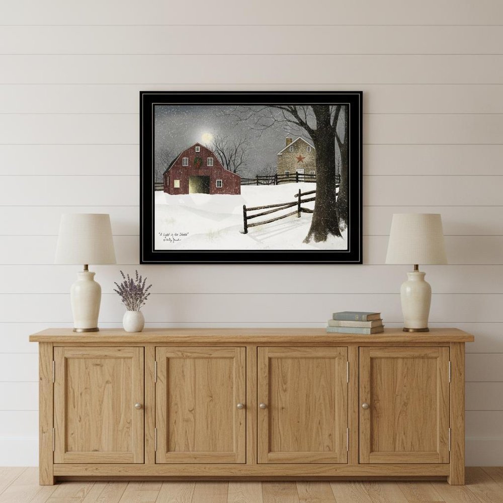 Light in the Stable 7 Black Framed Print Wall Art HomeRoots