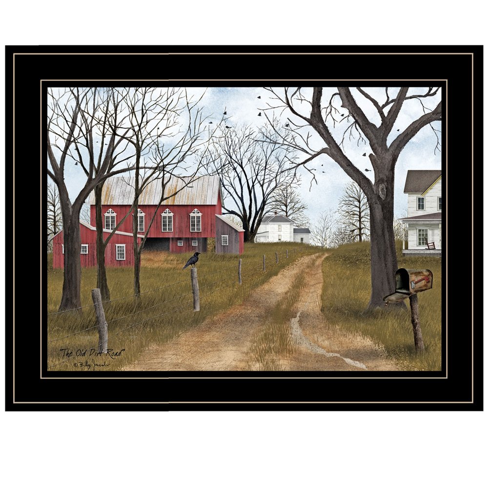 The Old Dirt Road 3 Black Framed Print Wall Art — view 2
