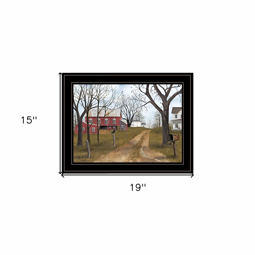 The Old Dirt Road 3 Black Framed Print Wall Art — view 4