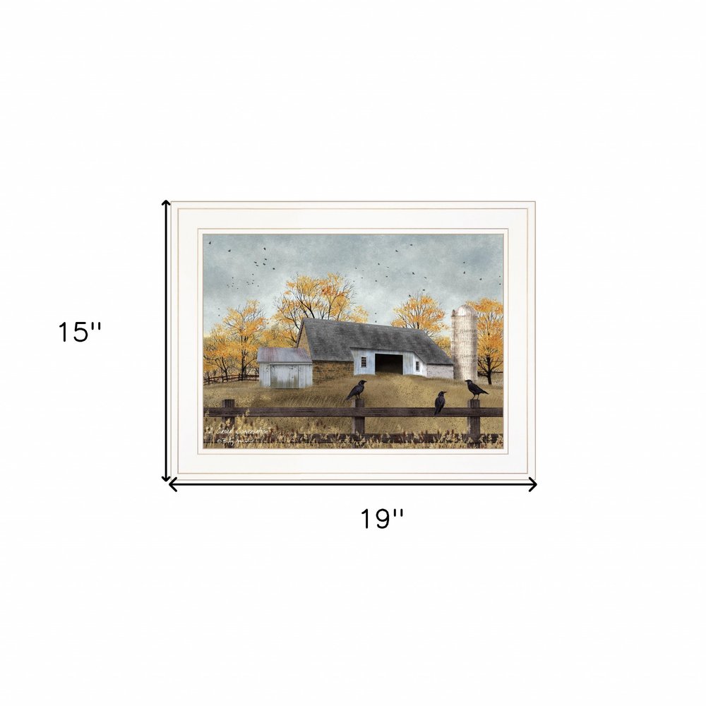 A Casual Conversation 3 White Framed Print Wall Art — view 4