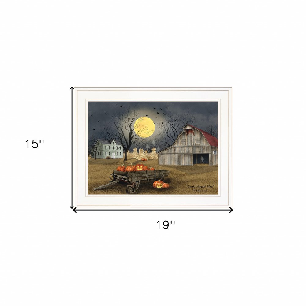 Spooky Harvest Moon 2 White Framed Print Kitchen Wall Art HomeRoots