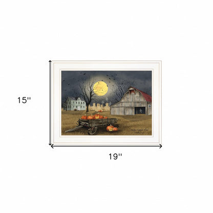 Spooky Harvest Moon 2 White Framed Print Kitchen Wall Art HomeRoots
