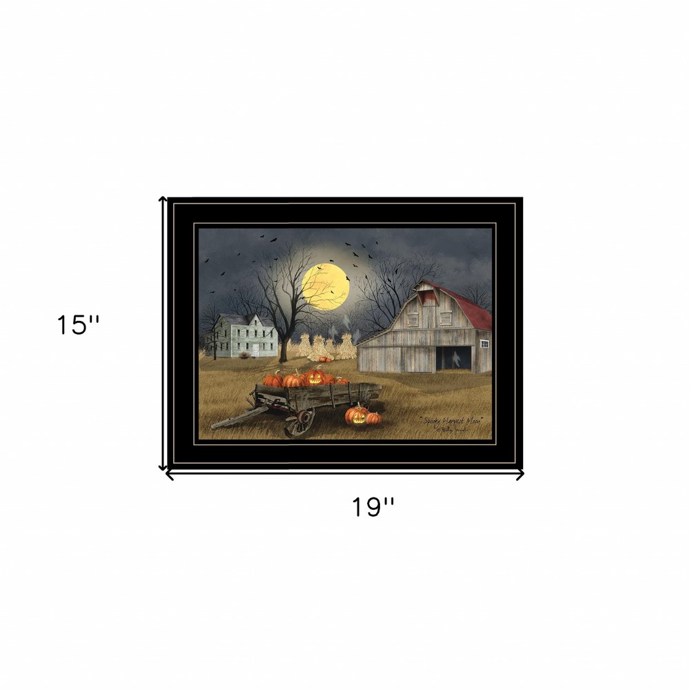 Spooky Harvest Moon 4 Black Framed Print Kitchen Wall Art HomeRoots