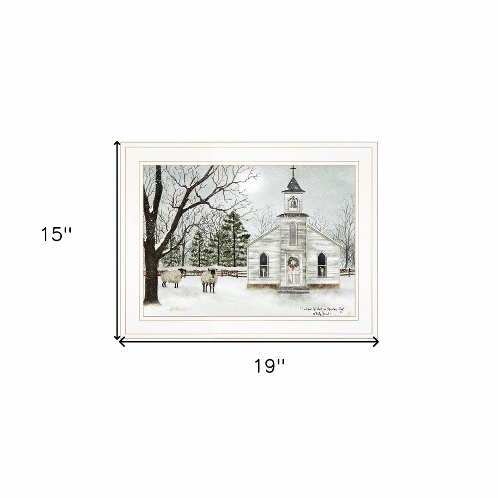 I Heard the Bells on Christmas 1 White Framed Print Wall Art HomeRoots