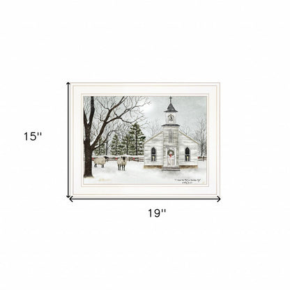 I Heard the Bells on Christmas 1 White Framed Print Wall Art HomeRoots