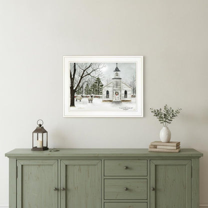 I Heard the Bells on Christmas 1 White Framed Print Wall Art HomeRoots