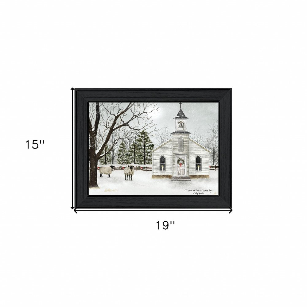 I Heard the Bells on Christmas 2 Black Framed Print Wall Art — view 3