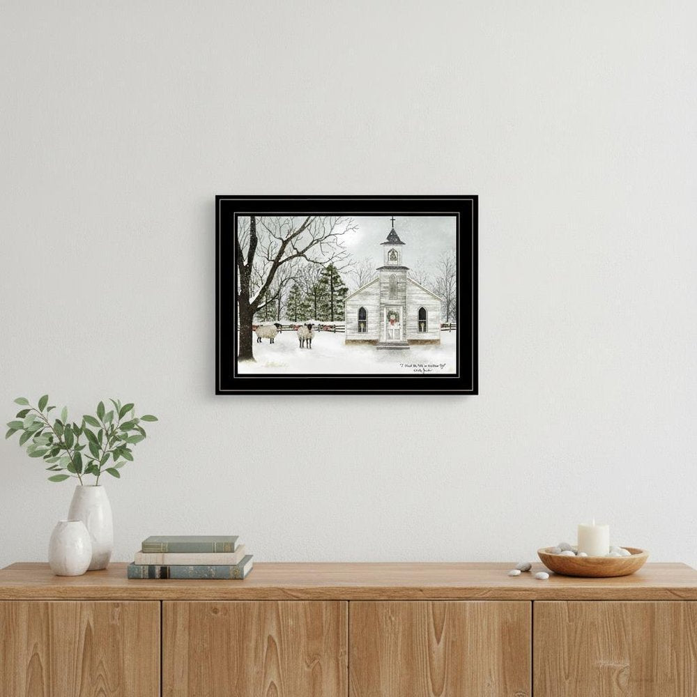 I Heard the Bells on Christmas 3 Black Framed Print Wall Art — view 4