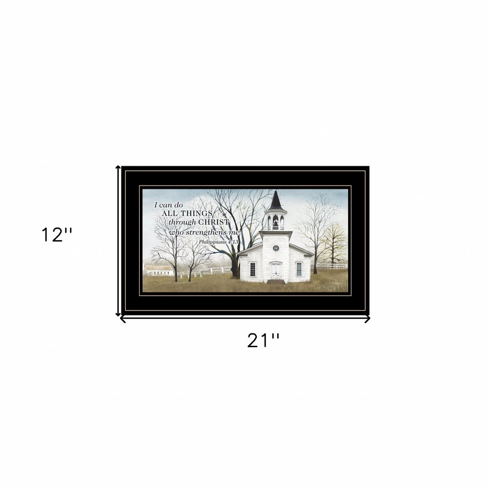 I Can Do All Things 4 Black Framed Print Wall Art — view 3