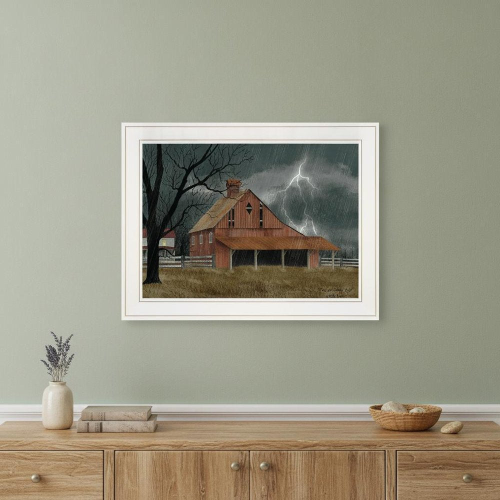 Dark and Stormy Night 2 White Framed Print Wall Art — view 4