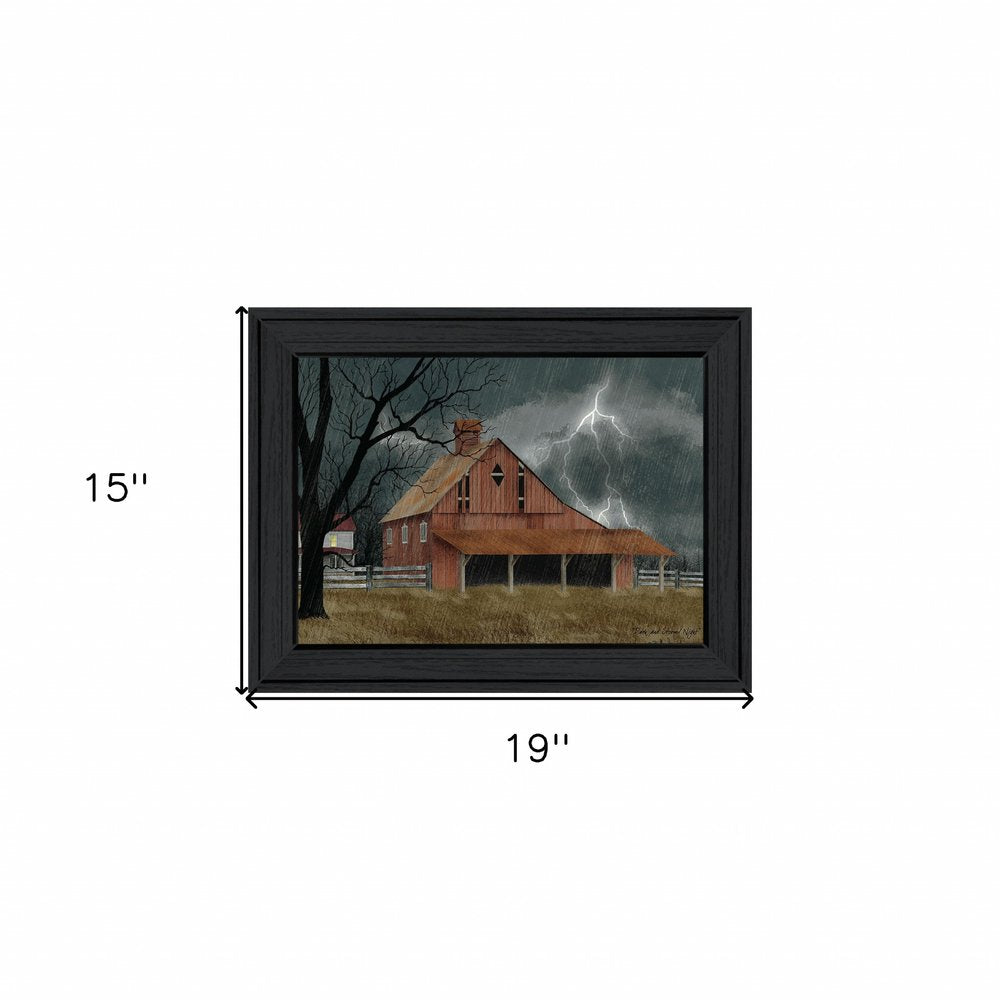 Dark and Stormy Night 3 Black Framed Print Wall Art — view 3