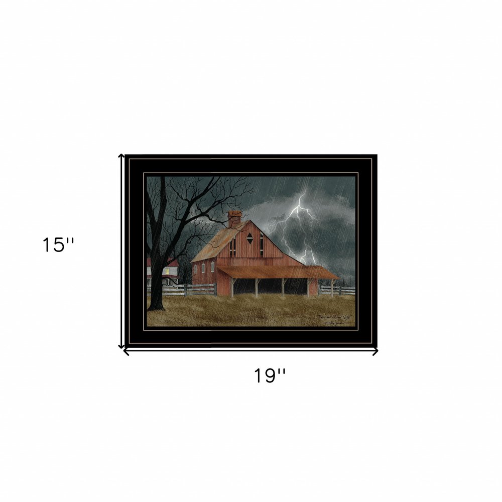 Dark and Stormy Night 4 Black Framed Print Wall Art — view 3