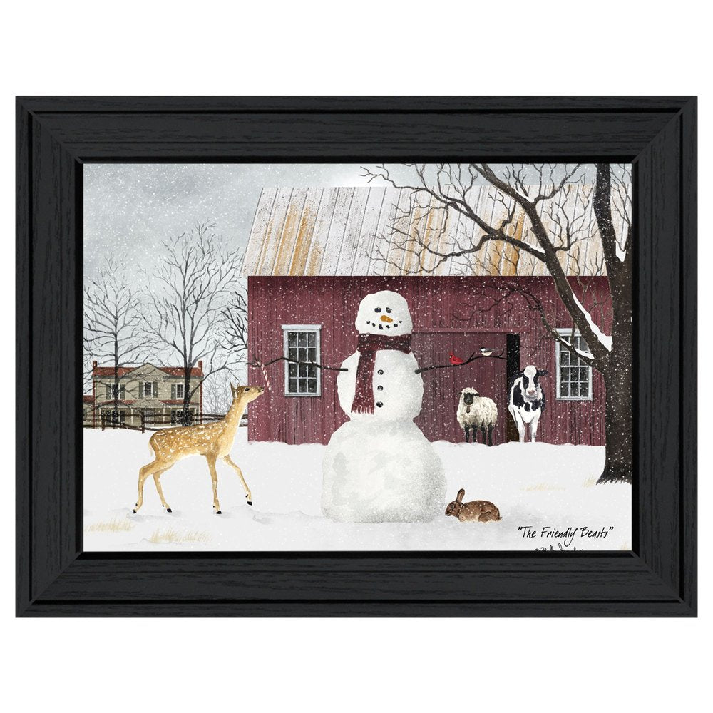 The Friendly Beasts 3 Black Framed Print Wall Art — view 1