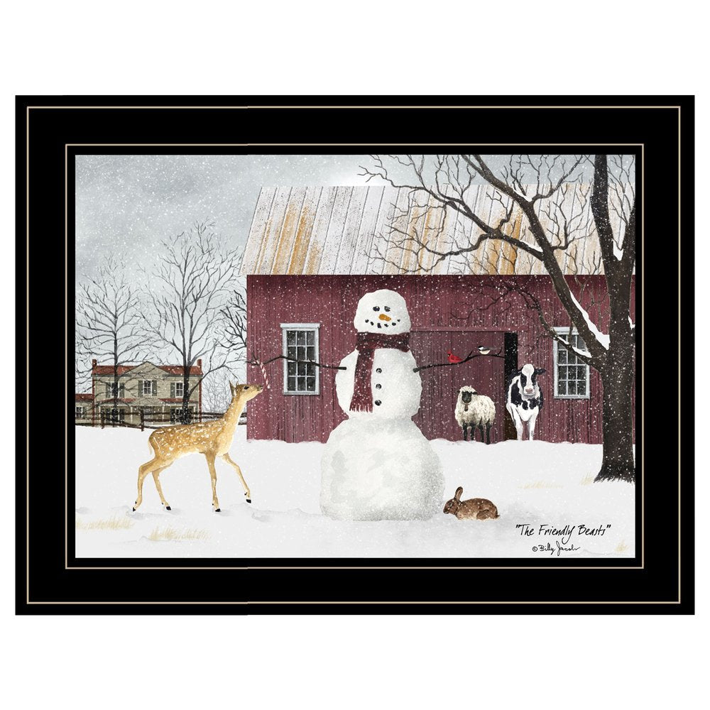 The Friendly Beasts 4 Black Framed Print Wall Art — view 1