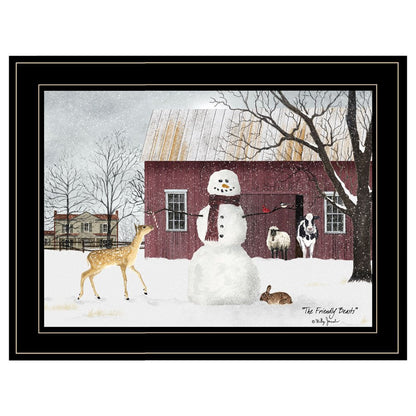 The Friendly Beasts 4 Black Framed Print Wall Art HomeRoots