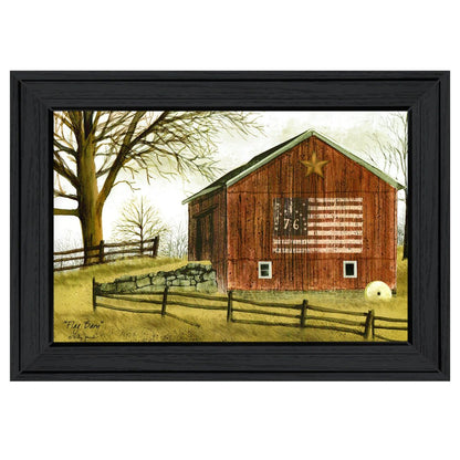 Flag Barn 2 Black Framed Print Wall Art HomeRoots