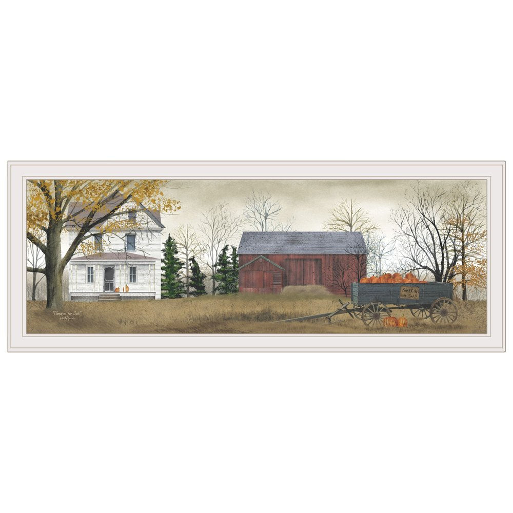 Pumpkins for Sale 5 White Framed Print Wall Art — view 1