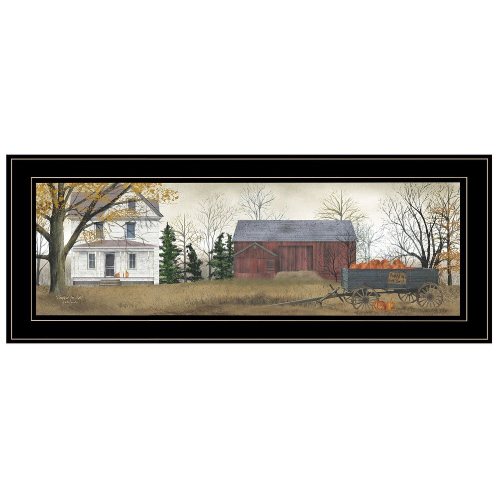 Pumpkins For Sale 3 Black Framed Print Wall Art HomeRoots