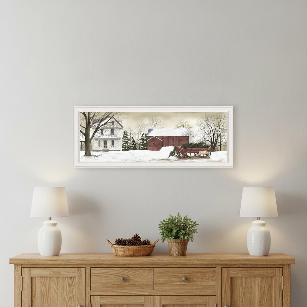 Christmas Trees for Sale 6 White Framed Print Wall Art HomeRoots