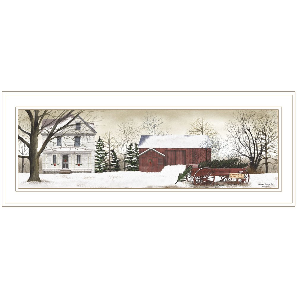 Christmas Trees for Sale 2 White Framed Print Wall Art — view 1