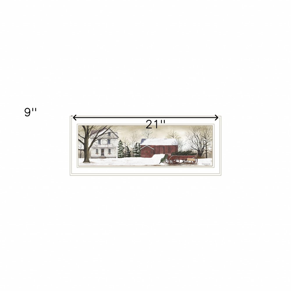Christmas Trees for Sale 2 White Framed Print Wall Art — view 3
