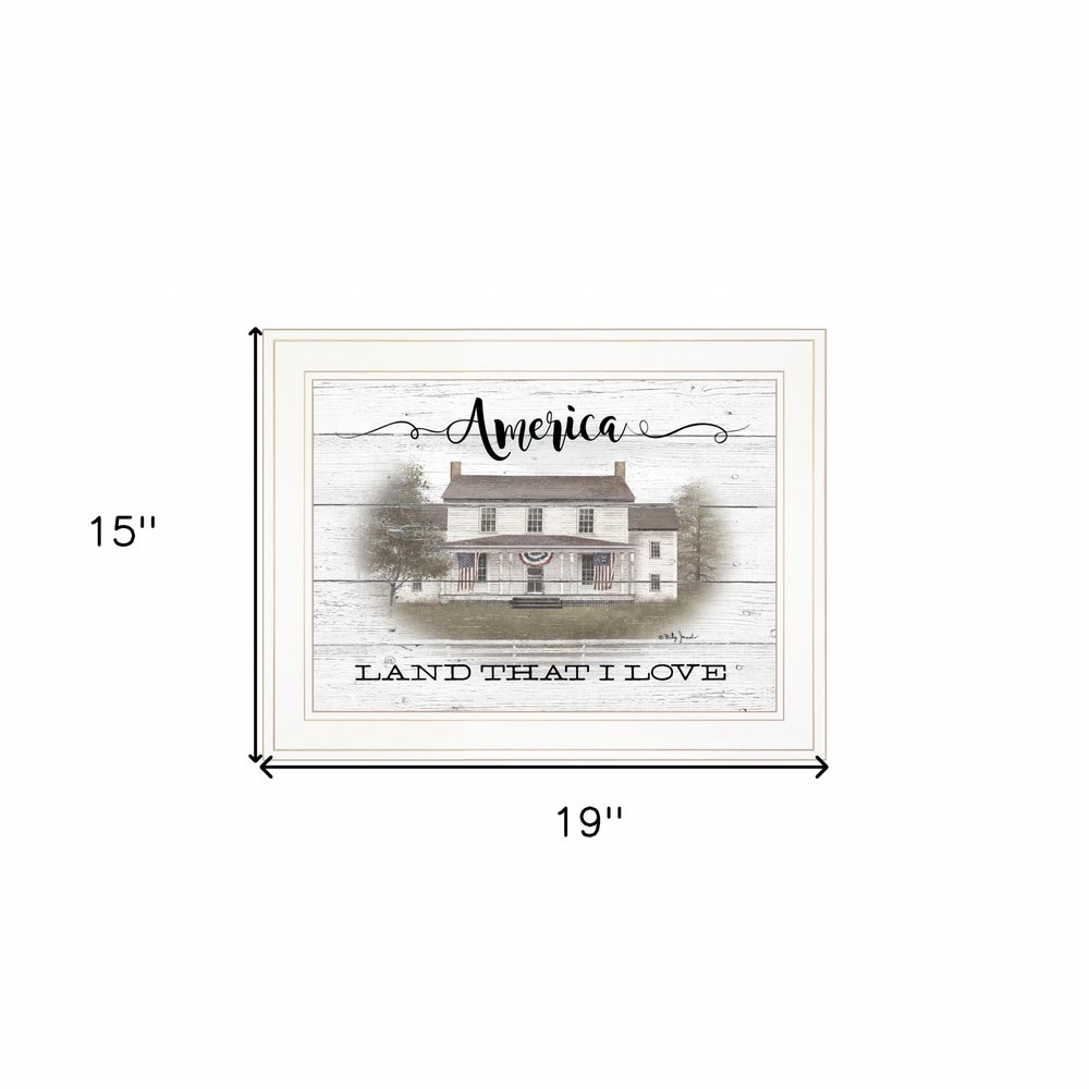 America 1 White Framed Print Wall Art HomeRoots