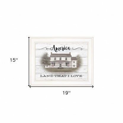 America 1 White Framed Print Wall Art HomeRoots