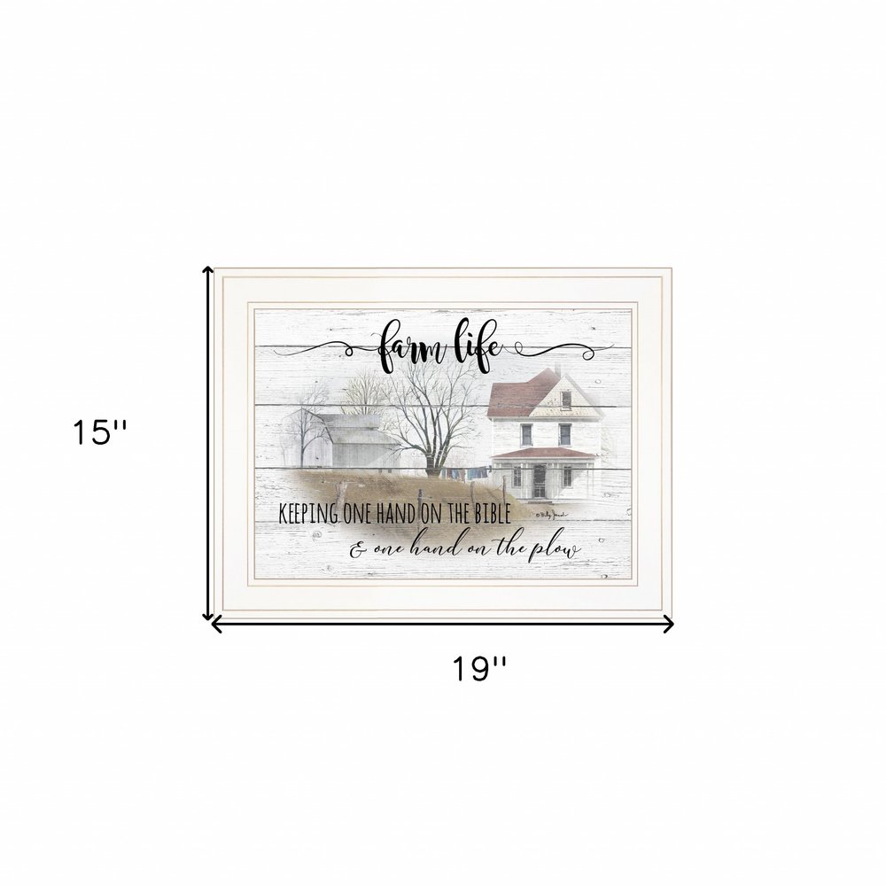 Farm Life 5 White Framed Print Wall Art — view 4