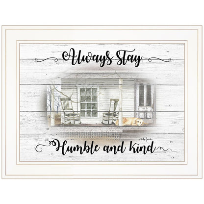 Humble and Kind 1 White Framed Print Wall Art HomeRoots