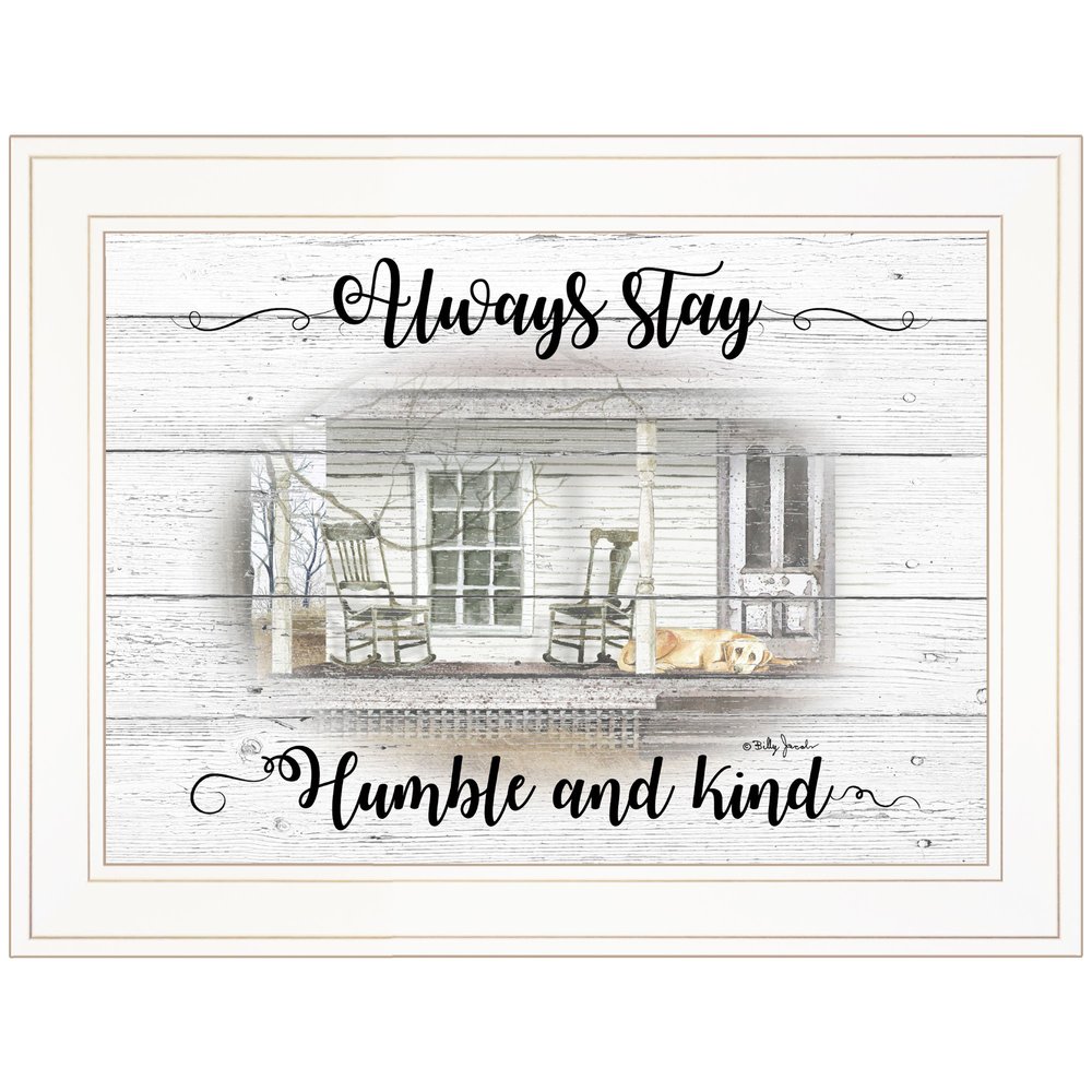 Humble and Kind 1 White Framed Print Wall Art HomeRoots