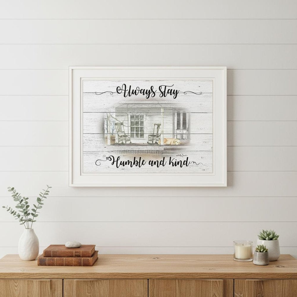 Humble and Kind 1 White Framed Print Wall Art HomeRoots
