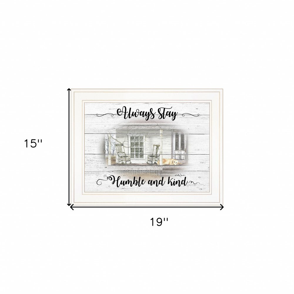Humble and Kind 1 White Framed Print Wall Art — view 4