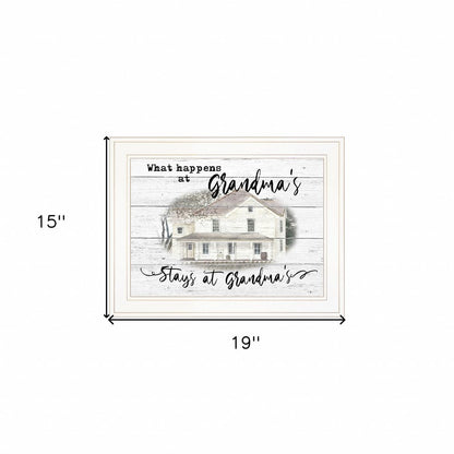 Stays At Grandmas White Framed Print Wall Art HomeRoots