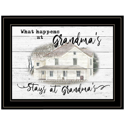 Stays At Grandmas Black Framed Print Wall Art HomeRoots
