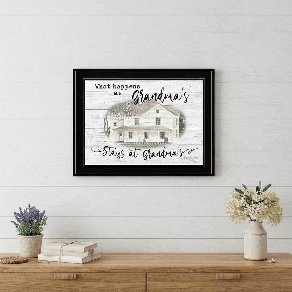 Stays At Grandmas Black Framed Print Wall Art — view 5