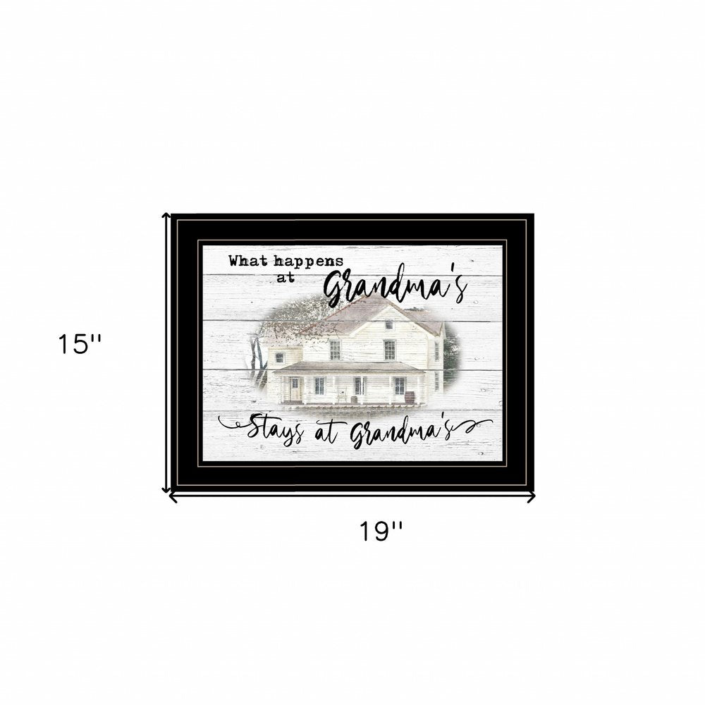 Stays At Grandmas Black Framed Print Wall Art — view 4
